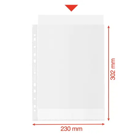 Esselte Buste perforate De Luxe 100% riciclate - antiriflesso - f.to A4 - conf.da 50