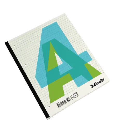 Studentblock Esselte A4, linjerat, Svanenmärkt