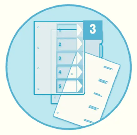Rubrica PPL extra numerica 1-10 con indice stampabile a PC - f.to A4 MAXI