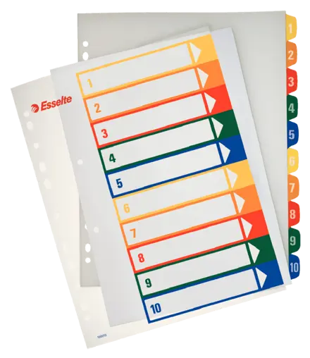 Rubrica PPL extra numerica 1-10 con indice stampabile a PC - f.to A4 MAXI