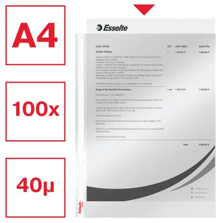 Lomme Esselte 40my A4