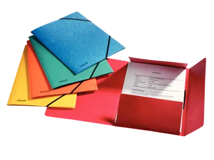 3 Flap Folder Esselte Elastic Cardboard A4 Bag 5 ESSELTE