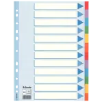 Intercalare cartoncino 12 tasti colorati - f.to A4