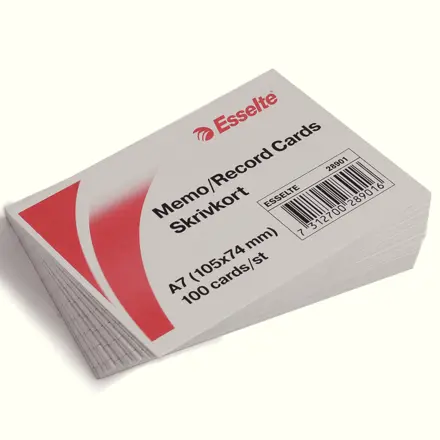 Index/Memo/Cardo Cards A7 Ruled - Esselte