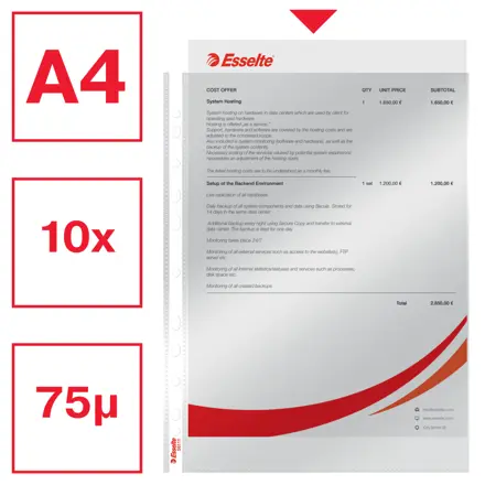 Lomme Esselte 75my A4