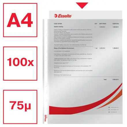 Lomme Esselte 75my A4
