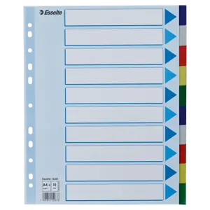 Esselte Index Chart Marlin Polyprop 1 To 31 Positions Binder Index ...
