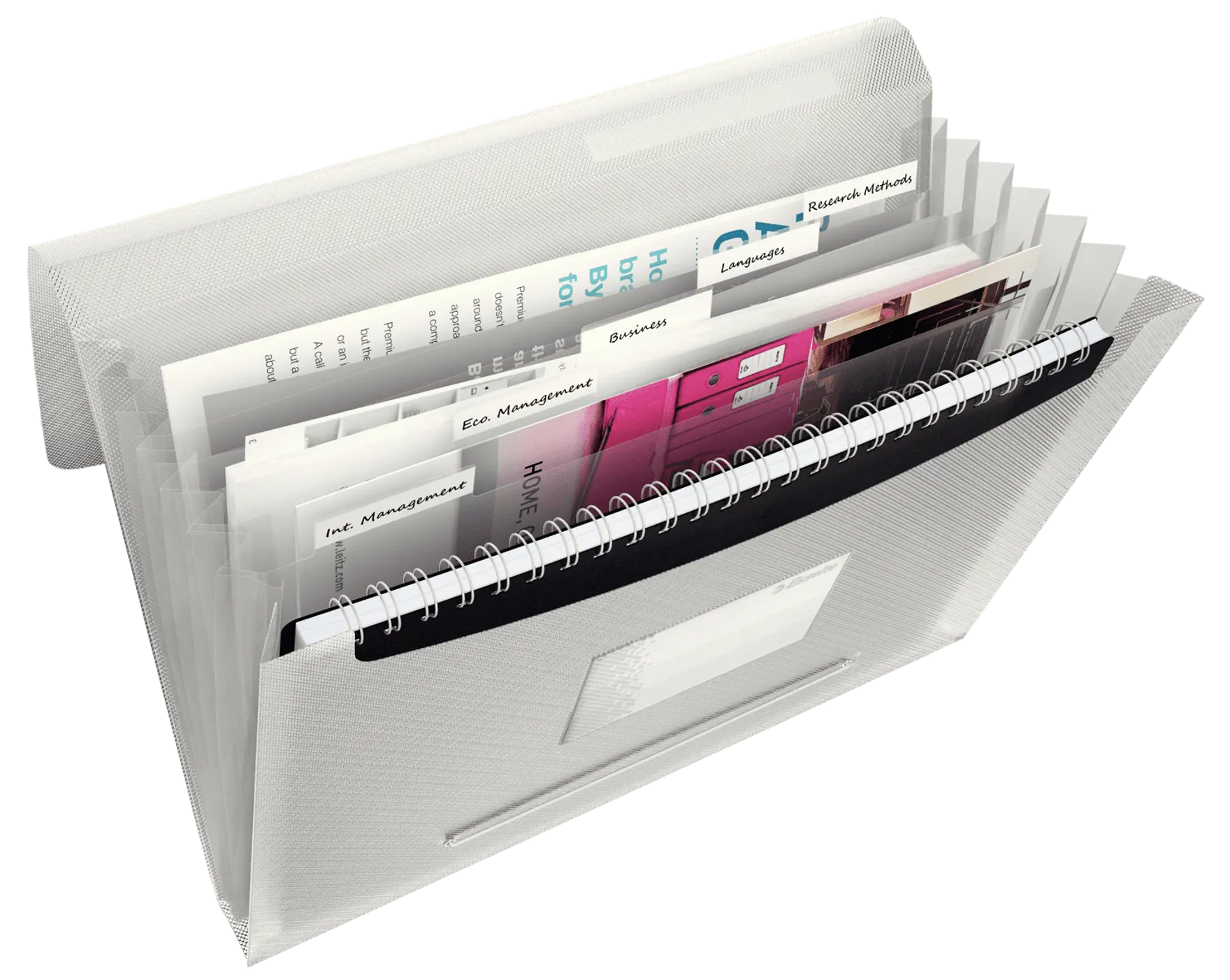 Esselte VIVIDA Expanding Concertina File, translucent Expanding Files & Boxes ESSELTE