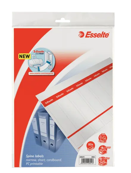 Esselte PC printable Spine Labels for plastic lever arch ...