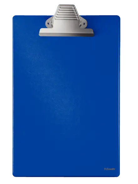 Blue Rigid Plastic Esselte A4 Clipboard Blue Rigid Plastic Esselte A4 Clipboard